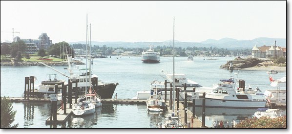 This is the Inner Harbour, in the center of downtown Victoria, British Columbia