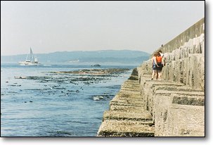 This picture was taken from near point B on the map, click here