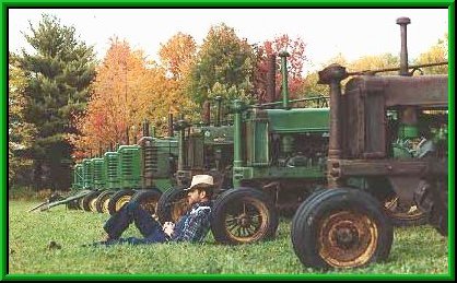 Picture of Nine John Deere B Tractors 